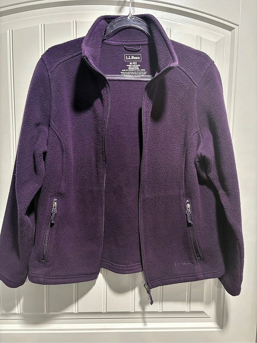 L.L.Bean Women's Mountain Classic Fleece Jacket Purple Fleece Size MediumPet